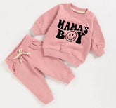 Mamas Boy French Terry toddler Baby Outfit set sweatshirt and pants / baby clothes / newborn / baby boy outfit / baby shower / baby gift