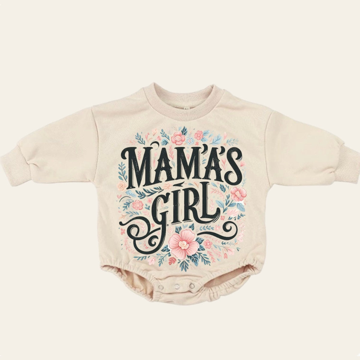 Baby girl Sweatshirt ROMPER bodysuit / baby clothes / sweatshirt / crewneck / newborn / baby girl gift / onesie / mamas girl, floral romper