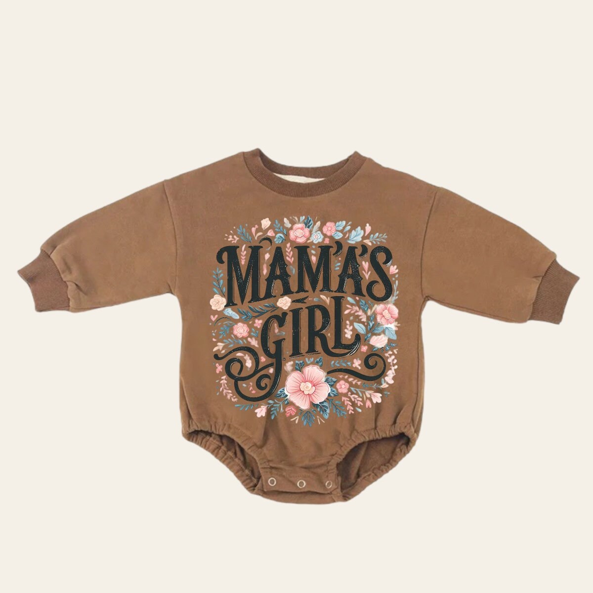 Baby girl Sweatshirt ROMPER bodysuit / baby clothes / sweatshirt / crewneck / newborn / baby girl gift / onesie / mamas girl, floral romper