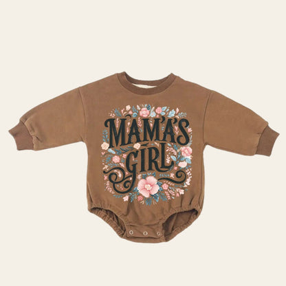Baby girl Sweatshirt ROMPER bodysuit / baby clothes / sweatshirt / crewneck / newborn / baby girl gift / onesie / mamas girl, floral romper