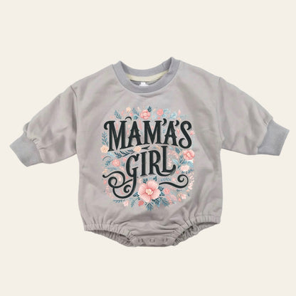 Baby girl Sweatshirt ROMPER bodysuit / baby clothes / sweatshirt / crewneck / newborn / baby girl gift / onesie / mamas girl, floral romper