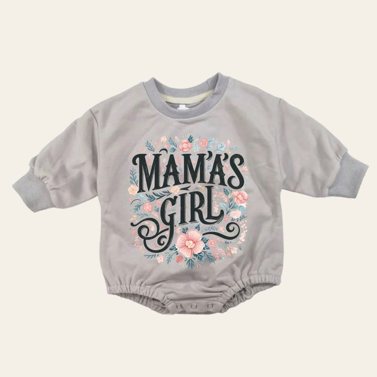 Baby girl Sweatshirt ROMPER bodysuit / baby clothes / sweatshirt / crewneck / newborn / baby girl gift / onesie / mamas girl, floral romper
