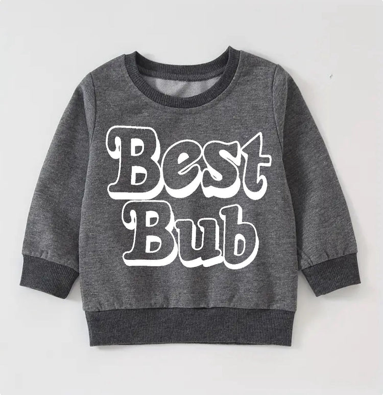 Retro best bub Toddler and Baby boy sweatshirt crewneck | Newborn | newborn Clothes | Baby Gift | Baby Boy / baby clothes / toddler sweat