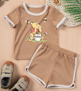 Toddler and Baby pooh outfit, clothes set, shirt , shorts , baby girl , baby clothes, baby shower, baby boy, baby girl, baby gift