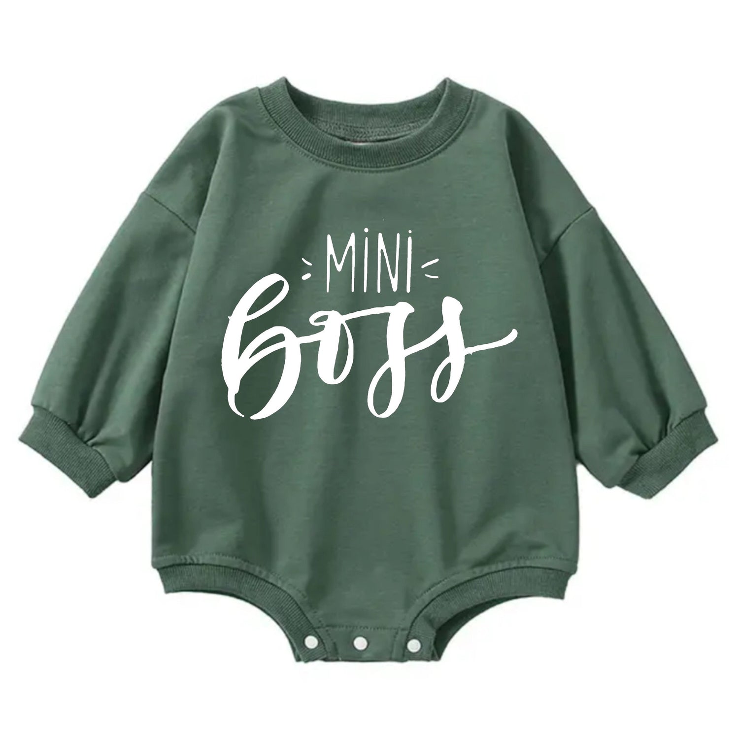 Mini boss baby SWEATSHIRT Romper bodysuit / baby clothes / baby sweater / bubble onesie / baby girl / baby gift / baby boy / new baby