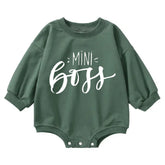 Mini boss baby SWEATSHIRT Romper bodysuit / baby clothes / baby sweater / bubble onesie / baby girl / baby gift / baby boy / new baby