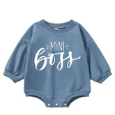 Mini boss baby SWEATSHIRT Romper bodysuit / baby clothes / baby sweater / bubble onesie / baby girl / baby gift / baby boy / new baby