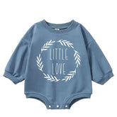 Little love baby SWEATSHIRT Romper bodysuit / baby clothes / baby sweater / bubble onesie / baby girl / baby gift / baby boy / new baby