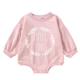 Little love baby SWEATSHIRT Romper bodysuit / baby clothes / baby sweater / bubble onesie / baby girl / baby gift / baby boy / new baby