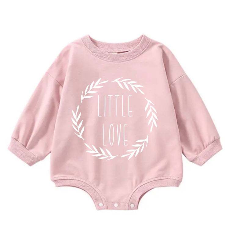 Little love baby SWEATSHIRT Romper bodysuit / baby clothes / baby sweater / bubble onesie / baby girl / baby gift / baby boy / new baby