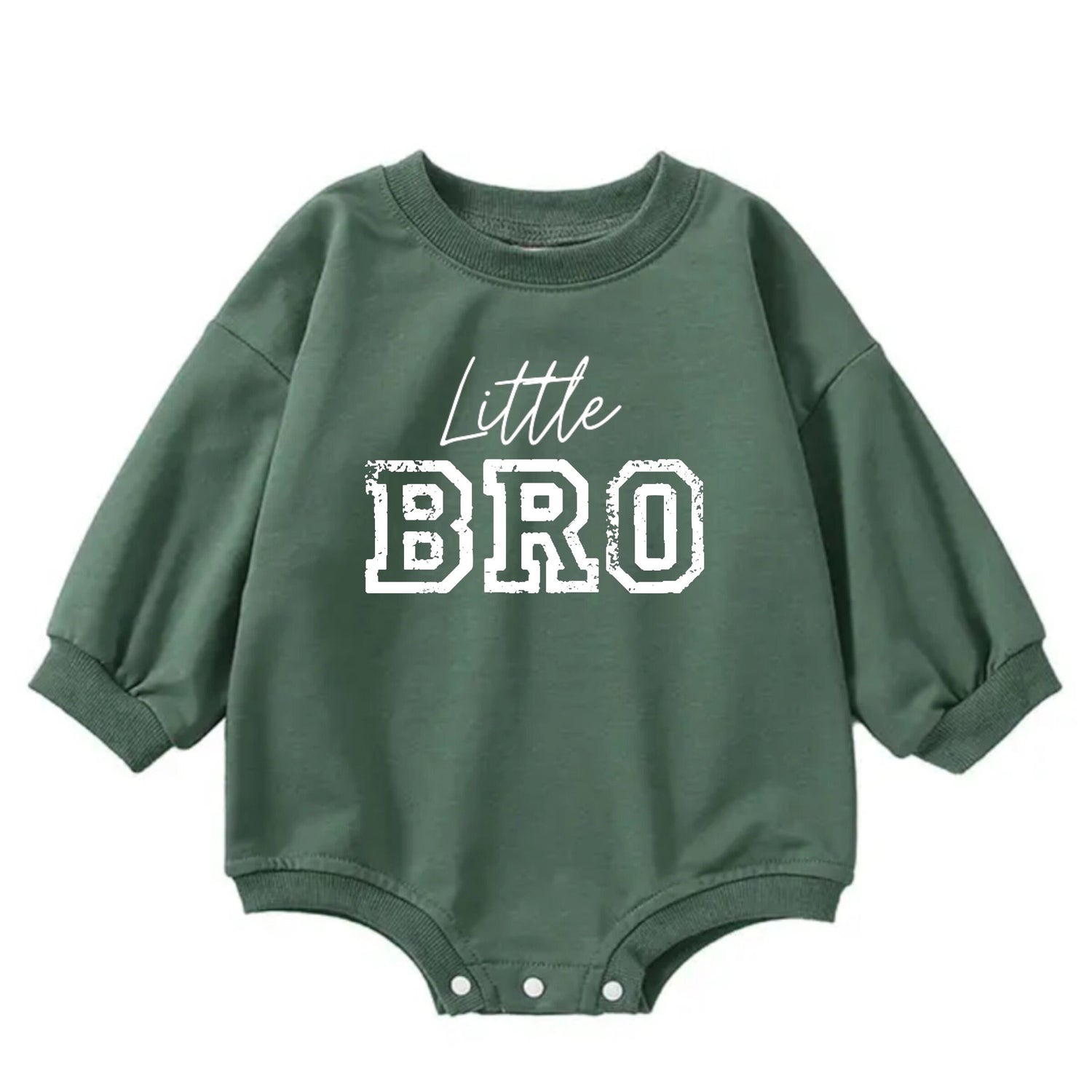 Little bro baby SWEATSHIRT Romper bodysuit / baby boy clothes / baby sweater / bubble onesie / baby brother / baby gift / new baby /announce