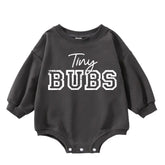 Tiny bubs baby SWEATSHIRT Romper bodysuit / baby clothes / baby sweater / bubble onesie / baby girl / baby gift / baby boy / new baby