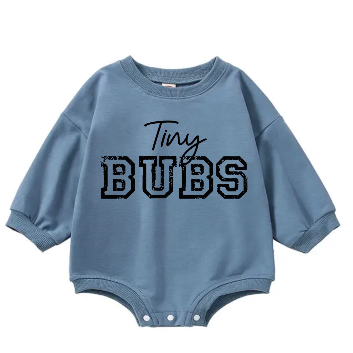 Tiny bubs baby SWEATSHIRT Romper bodysuit / baby clothes / baby sweater / bubble onesie / baby girl / baby gift / baby boy / new baby