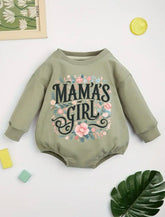 mamas girl baby SWEATSHIRT Romper bodysuit / baby clothes / baby sweater / bubble onesie / baby girl / baby gift / newborn / new baby