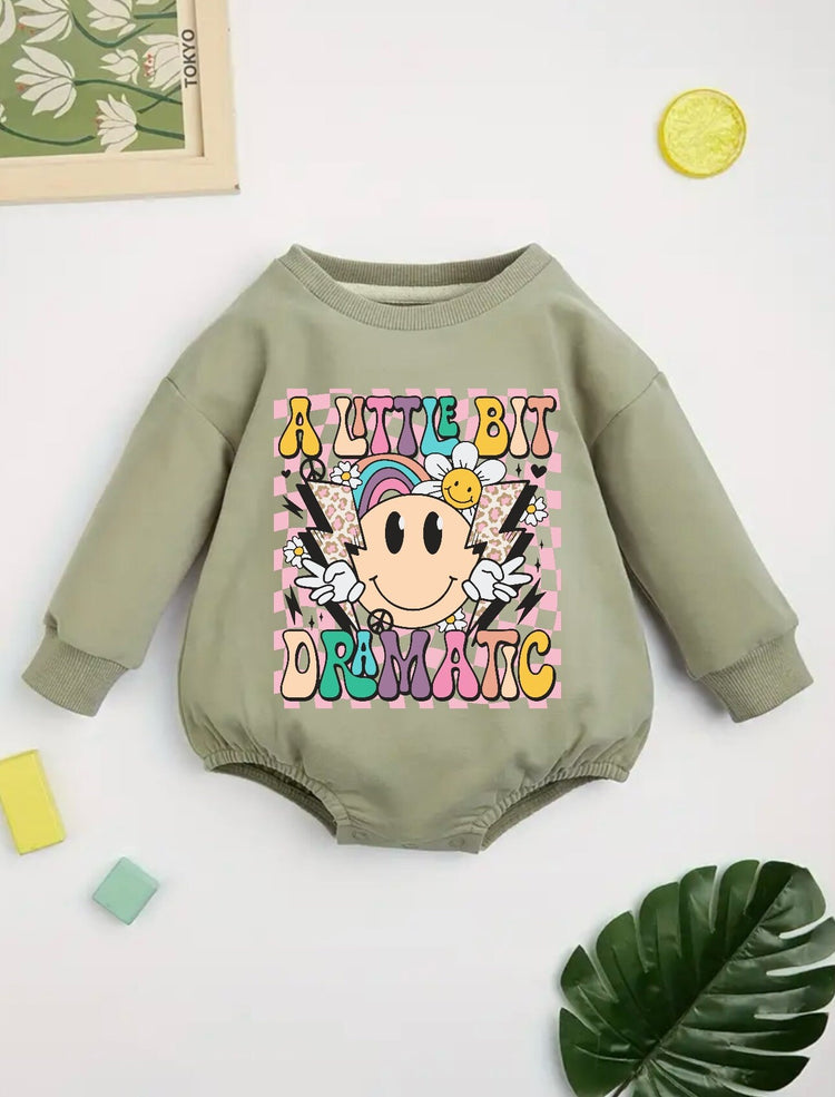 Retro baby girl SWEATSHIRT Romper bodysuit / baby clothes / baby sweater / bubble onesie / baby girl / baby gift / newborn / new baby