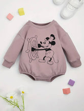 baby mickey SWEATSHIRT Romper bodysuit / baby clothes / baby sweater / bubble onesie / baby girl / baby gift / newborn / new baby