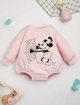 baby mickey SWEATSHIRT Romper bodysuit / baby clothes / baby sweater / bubble onesie / baby girl / baby gift / newborn / new baby