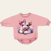 Highland cow soft Western Baby Sweatshirt ROMPER bodysuit / baby clothes/ baby sweat / baby girl / newborn / baby boy / infant / baby gift