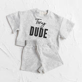 Tiny dude Baby toddler 100% cotton Clothing set, outfit, shirt, shorts, baby girl , baby clothes, baby shower, gift, baby boy