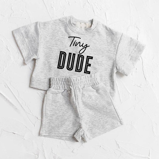 Tiny dude Baby toddler 100% cotton Clothing set, outfit, shirt, shorts, baby girl , baby clothes, baby shower, gift, baby boy