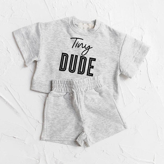 Tiny dude Baby toddler 100% cotton Clothing set, outfit, shirt, shorts, baby girl , baby clothes, baby shower, gift, baby boy