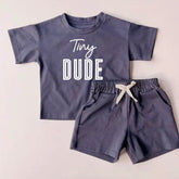 Tiny dude Baby toddler 100% cotton Clothing set, outfit, shirt, shorts, baby girl , baby clothes, baby shower, gift, baby boy