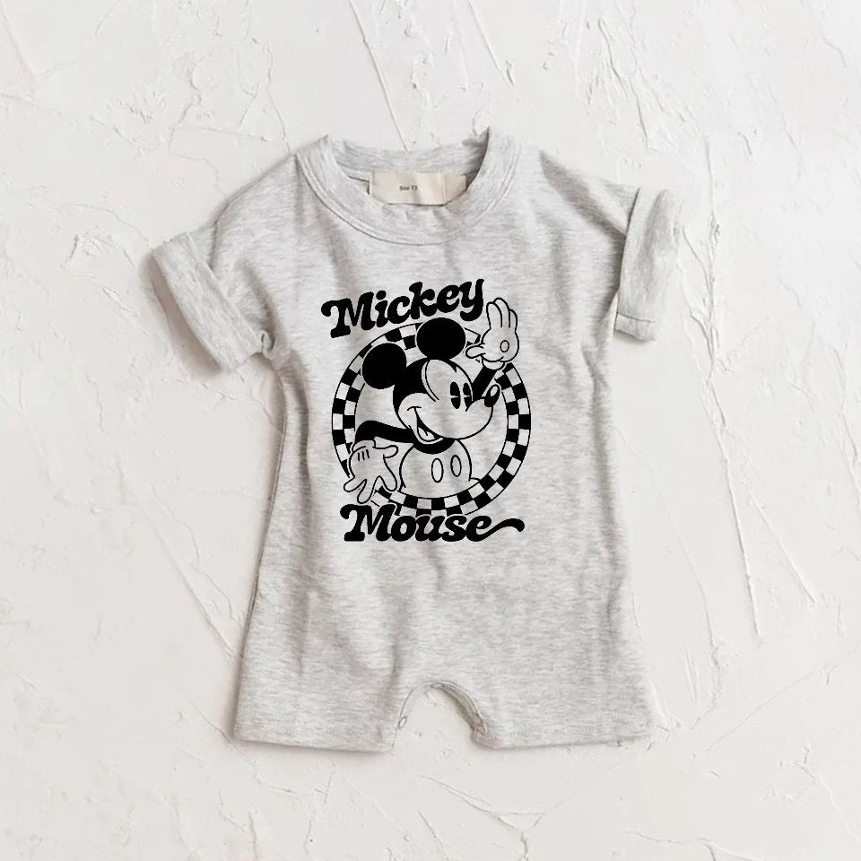 Baby Mickey ROMPER bodysuit, baby tshirt, newborn, cotton clothes, baby onesie, infant, baby girl, baby boy, baby gift,
