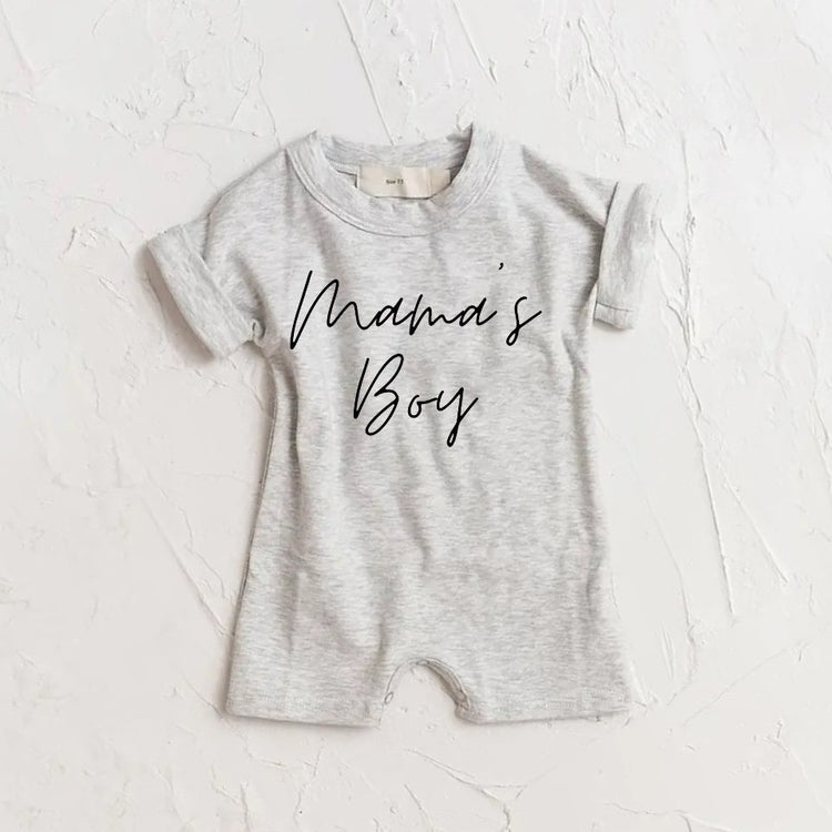 Baby boy ROMPER bodysuit, baby boy tshirt, newborn, cotton clothes, baby boy onesie, infant, mamas boy, baby announcement, baby boy gift,