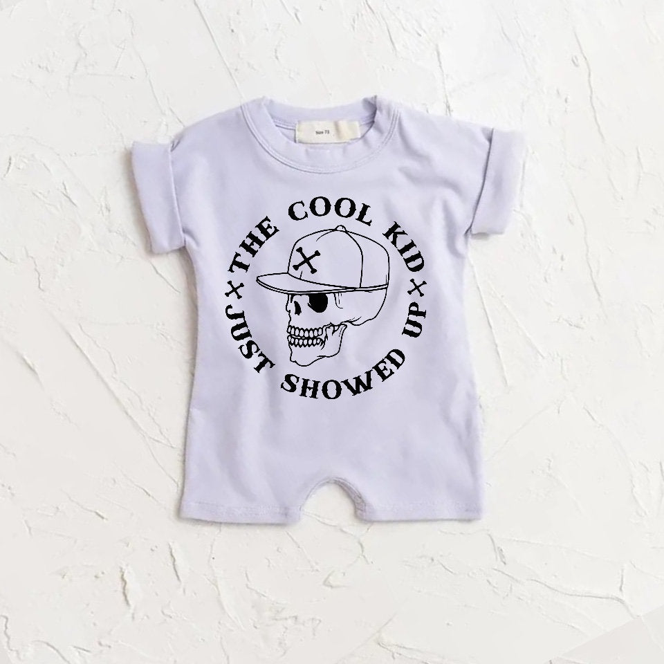 Baby boy ROMPER bodysuit, baby boy tshirt, newborn, cotton clothes, baby boy onesie, infant, cool kid, baby announcement, baby boy gift,