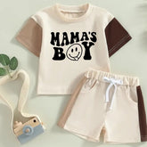 Retro Baby cotton color block toddler boy outfit, infant outfit , shirt , shorts , baby girl , baby clothes, baby shower, gift / baby gift