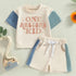 cotton color block retro toddler and baby outfit, infant outfit, shirt, baby girl, baby clothes, baby shower, gift / baby gift, baby boy