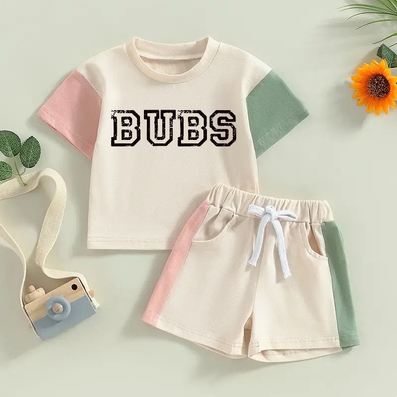 cotton color block retro toddler and baby outfit, infant outfit, shirt, baby girl, baby clothes, baby shower, gift / baby gift, baby boy