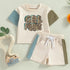 cotton color block retro toddler and baby girl outfit, infant outfit, shirt, baby girl, baby clothes, baby shower, baby gift, baby girl gift