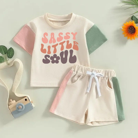 cotton color block retro toddler and baby outfit, infant outfit, shirt, baby girl, baby clothes, baby shower, gift / baby gift, baby boy