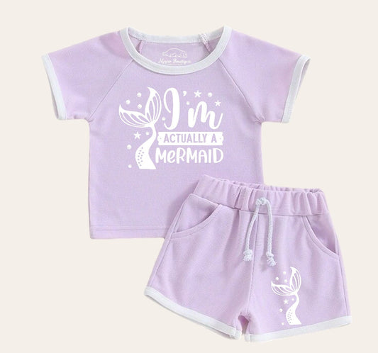 Baby & toddler mermaid Clothing set, outfit, shirt, shorts, baby girl , baby clothes, baby shower, gift, baby boy