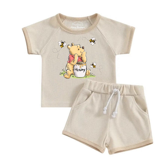 Baby & toddler Pooh Clothing set, outfit, shirt, shorts, baby girl , baby clothes, baby shower, gift, baby boy