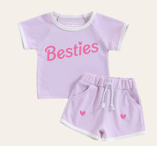 Besties Baby & toddler Clothing set, outfit, shirt, shorts, baby girl , baby clothes, baby shower, gift, baby girl gift