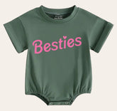 Bestie Newborn baby and toddler ROMPER bodysuit, Crewneck, summer wear, cotton clothes SOFT , infant, baby girl gift / baby gift /