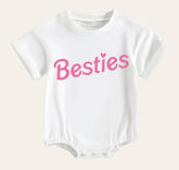 Bestie Newborn baby and toddler ROMPER bodysuit, Crewneck, summer wear, cotton clothes SOFT , infant, baby girl gift / baby gift /