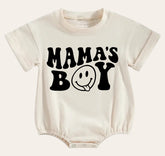 mamas boy Newborn baby and toddler ROMPER bodysuit, Crewneck, summer wear, cotton clothes SOFT , infant, baby girl gift / baby boy gift /