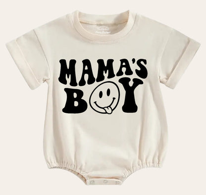 mamas boy Newborn baby and toddler ROMPER bodysuit, Crewneck, summer wear, cotton clothes SOFT , infant, baby girl gift / baby boy gift /