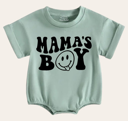 mamas boy Newborn baby and toddler ROMPER bodysuit, Crewneck, summer wear, cotton clothes SOFT , infant, baby girl gift / baby boy gift /