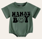 mamas boy Newborn baby and toddler ROMPER bodysuit, Crewneck, summer wear, cotton clothes SOFT , infant, baby girl gift / baby boy gift /