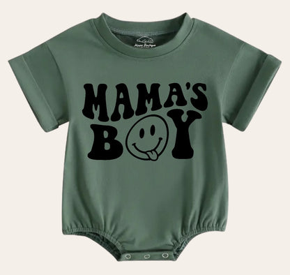 mamas boy Newborn baby and toddler ROMPER bodysuit, Crewneck, summer wear, cotton clothes SOFT , infant, baby girl gift / baby boy gift /