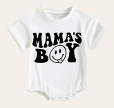mamas boy Newborn baby and toddler ROMPER bodysuit, Crewneck, summer wear, cotton clothes SOFT , infant, baby girl gift / baby boy gift /