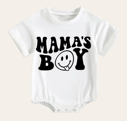 mamas boy Newborn baby and toddler ROMPER bodysuit, Crewneck, summer wear, cotton clothes SOFT , infant, baby girl gift / baby boy gift /