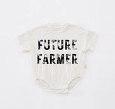 Western Newborn baby and toddler ROMPER bodysuit, Crewneck, summer wear, cotton clothes, infant, baby girl gift / baby boy gift / cow romper