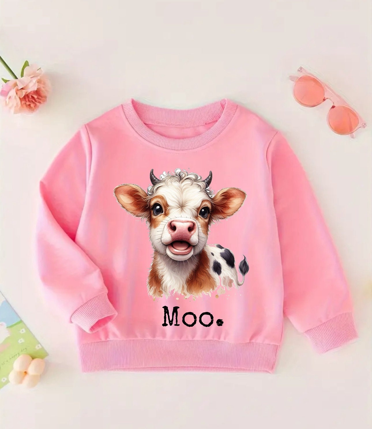 Western Baby & toddler highland cow sweatshirt / toddler clothes / baby girl / baby boy / baby shower / baby gift \ kids sweatshirt