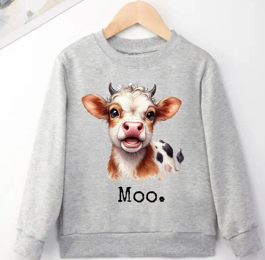 Western Baby & toddler highland cow sweatshirt / toddler clothes / baby girl / baby boy / baby shower / baby gift \ kids sweatshirt