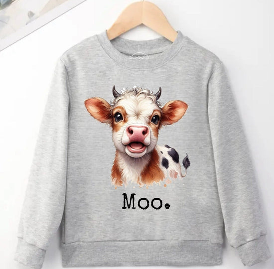 Western Baby & toddler highland cow sweatshirt / toddler clothes / baby girl / baby boy / baby shower / baby gift \ kids sweatshirt